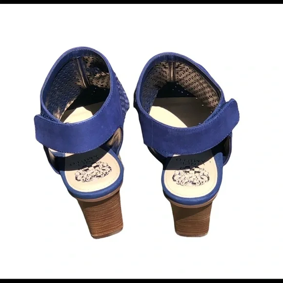Vince Camuto Dastana Blue Sandals Peep toe sz 9 - Picture 10 of 10